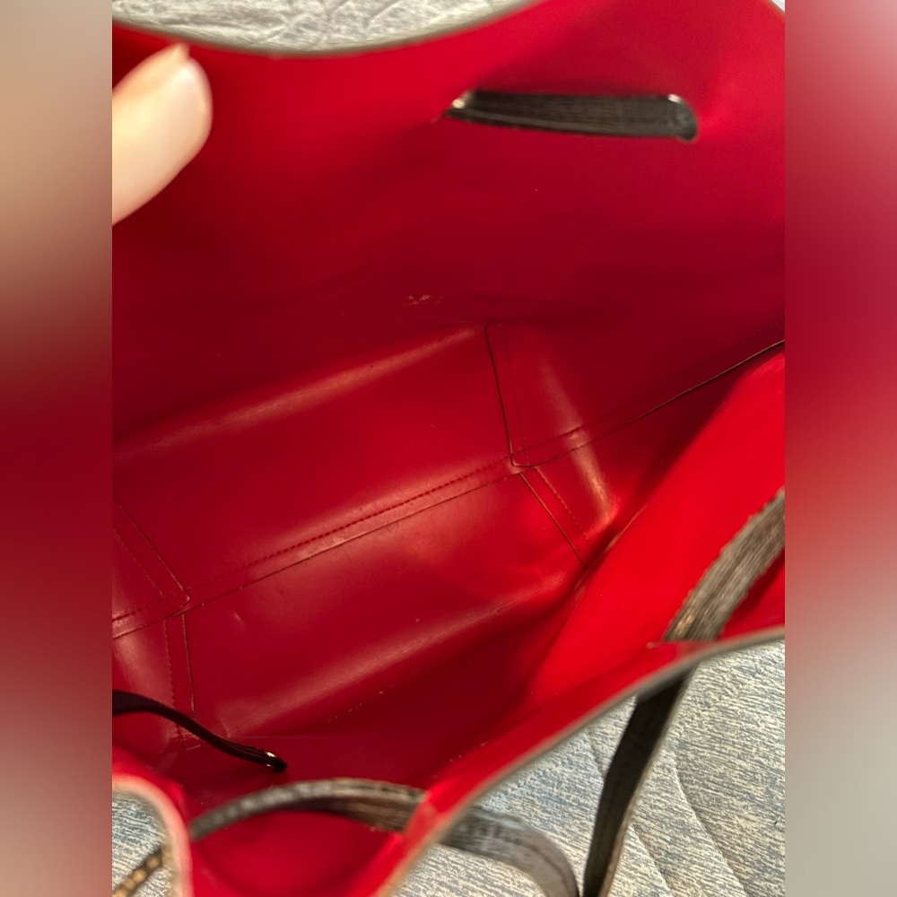 Mansur Gavriel Black Leather Bucket Bag with Red Interior - Picture 4 of 9